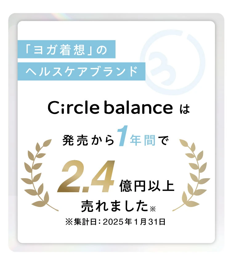 「ヨガ着想」のヘルスケアブランド　Circle balance 発売から1年間で2.4億円以上売れました