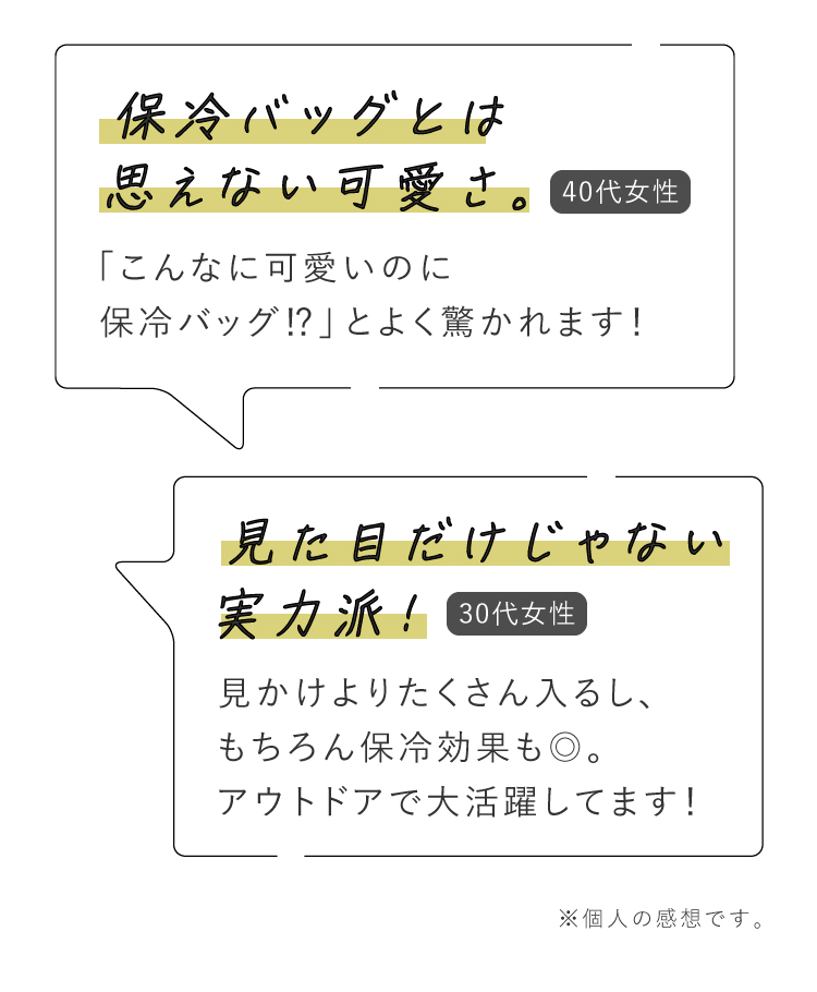 保冷バッグとは思えない可愛さ