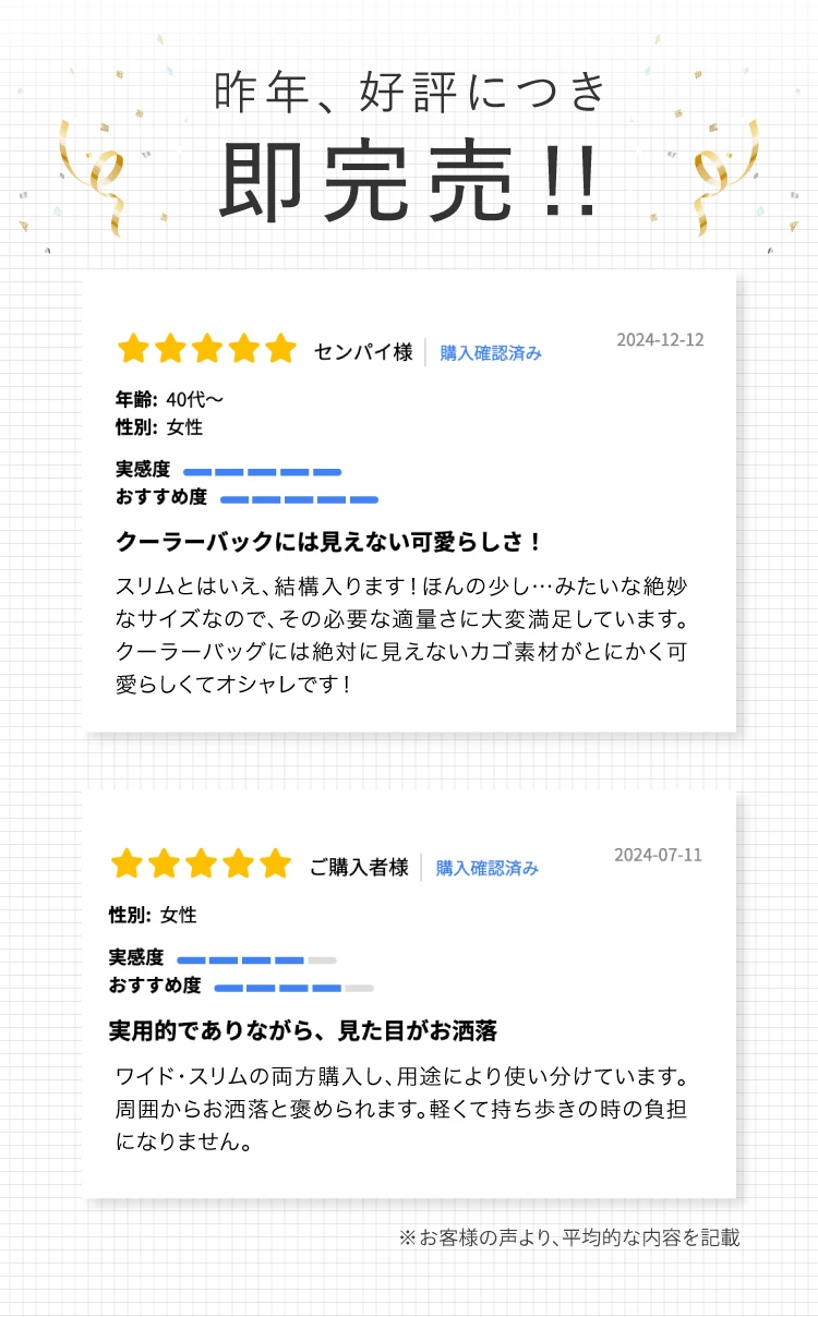 昨年、好評につき即完売したクーラーバックシリーズ