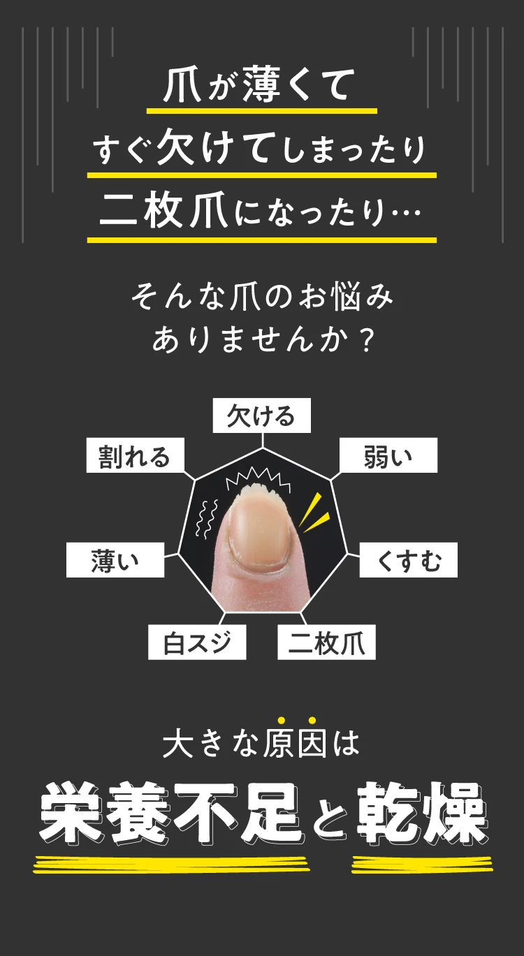 爪が弱くなる原因は栄養不足と乾燥