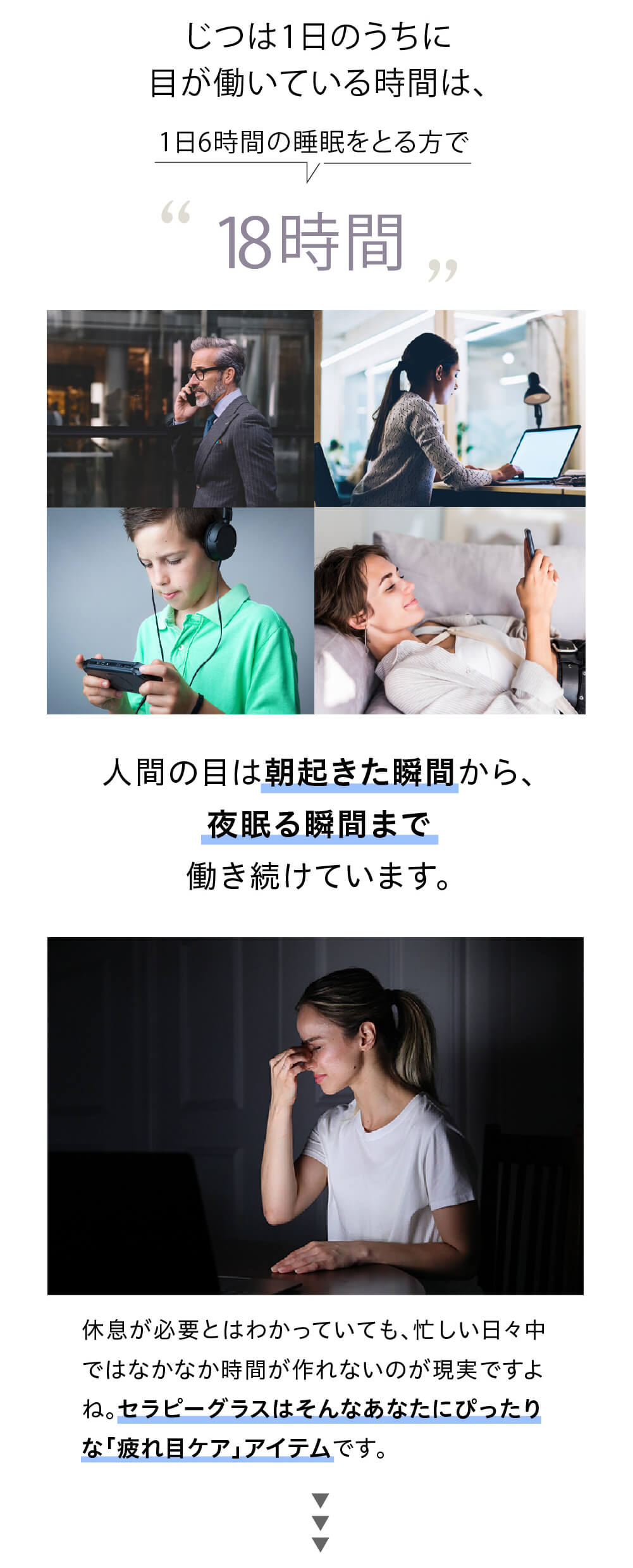 じつは1日のうちに目が働いている時間は18時間