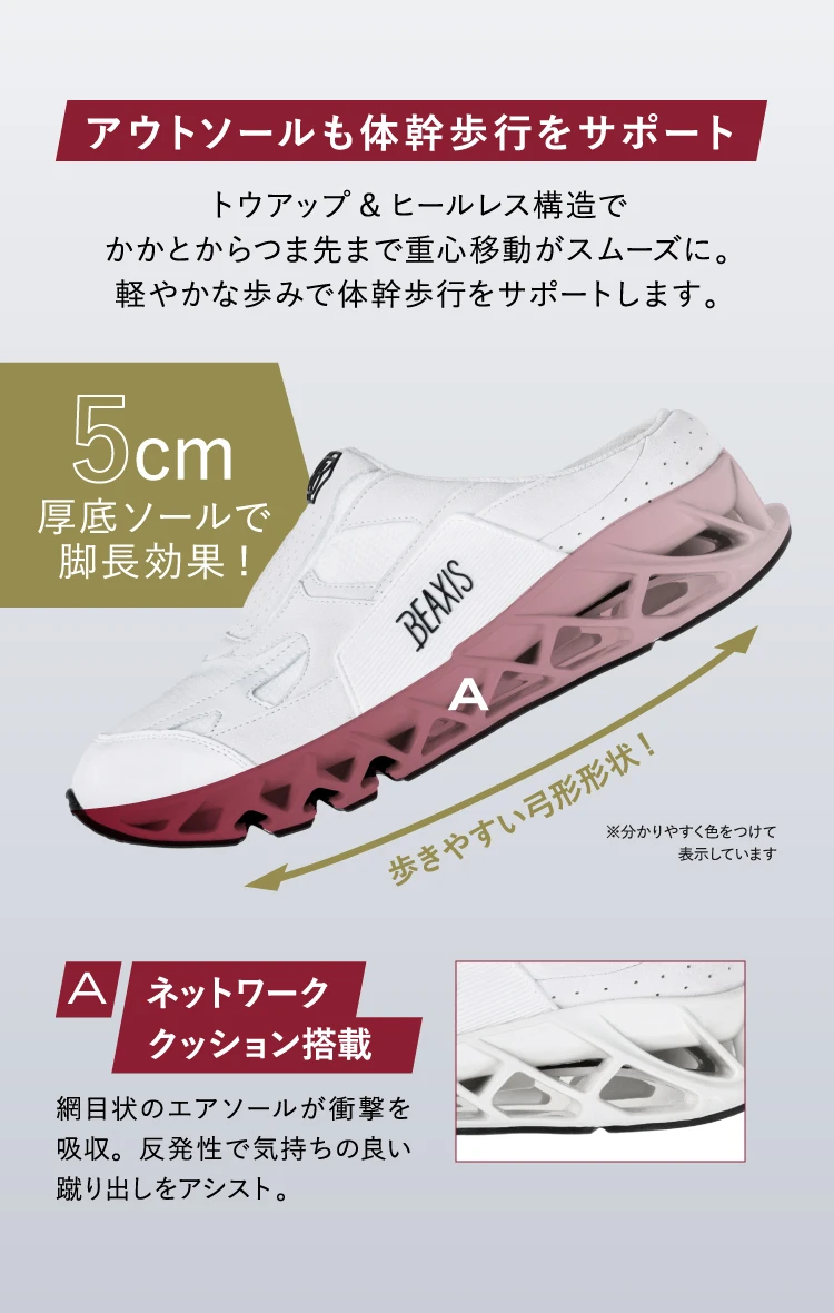 [BEAXIS] バランスコアミュール4L（27.5-28.0cm）ホワイト 楽天市場】バランスコアミュール [ レディース ] BEAXIS ビー