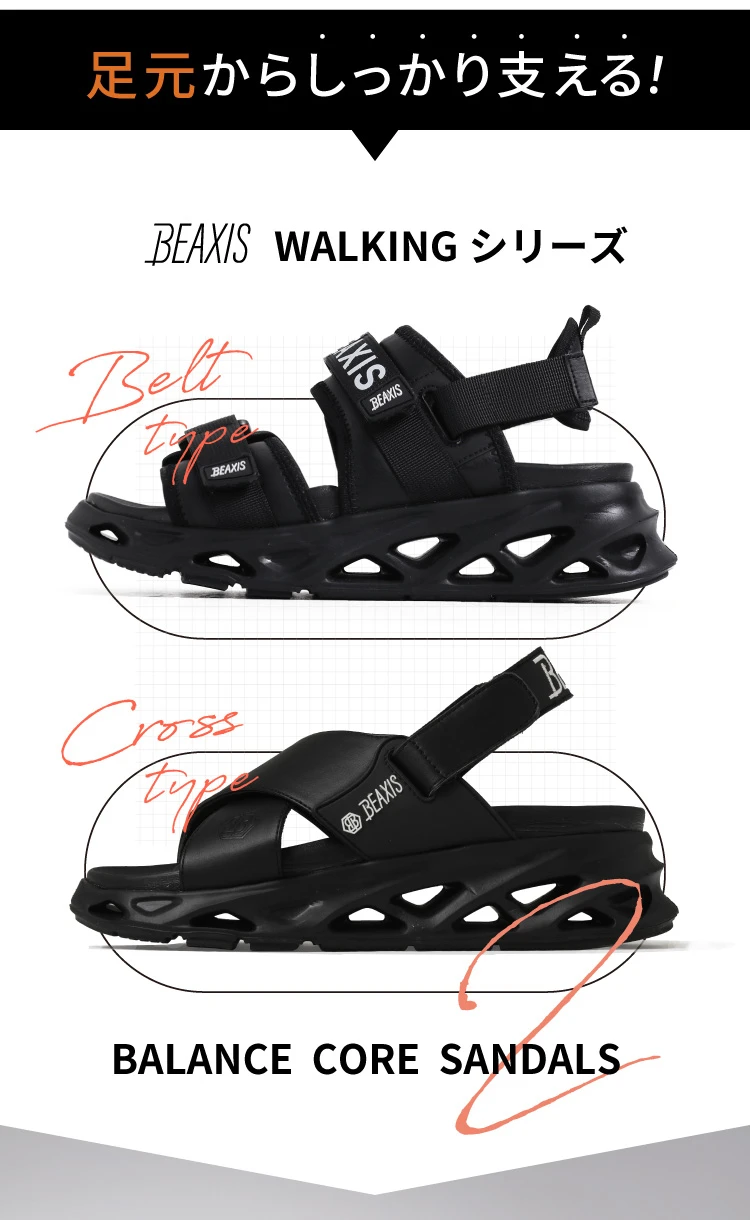 バランスコアサンダル2 クロスタイプ BEAXIS(ビーアクシス) | amepla