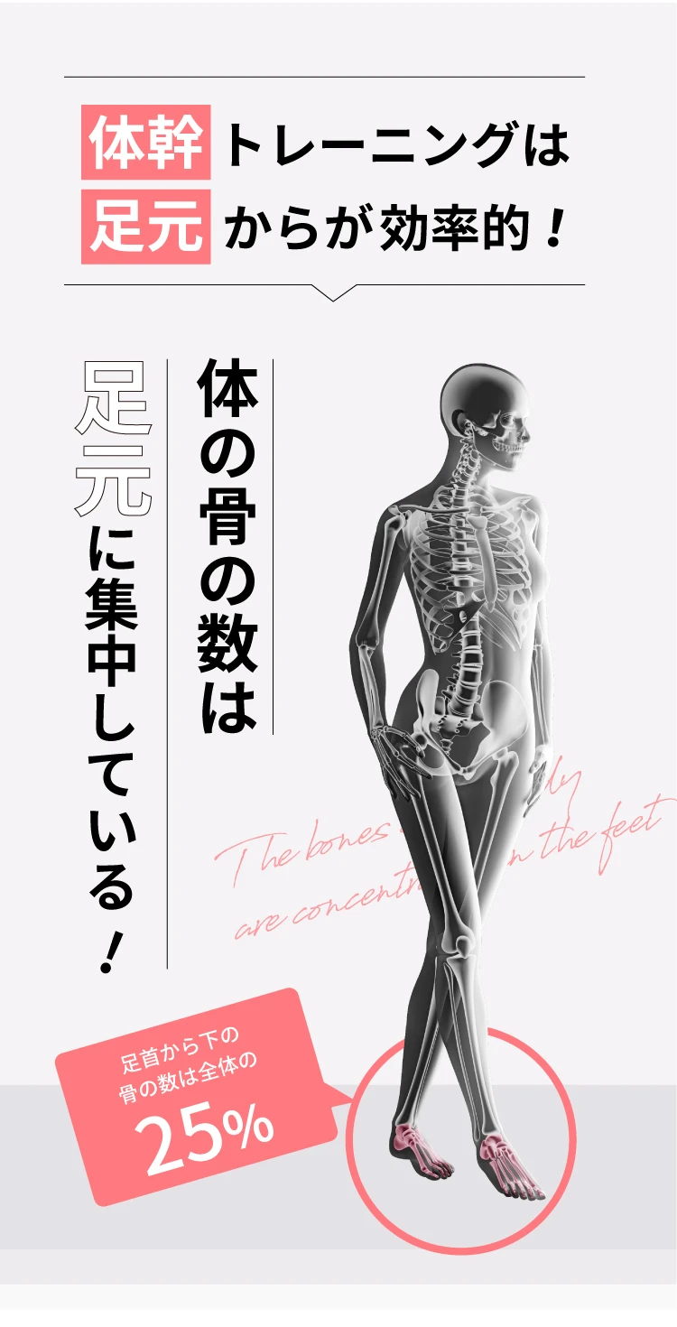 体幹トレーニングは足元からが効率的！