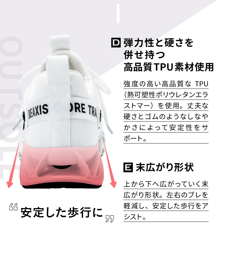 BEAXIS（ビーアクシス）バランスコアスニーカー2 ホワイト Lサイズ Amazon | [BEAXIS] ビーアクシス バランスコアスニーカー2