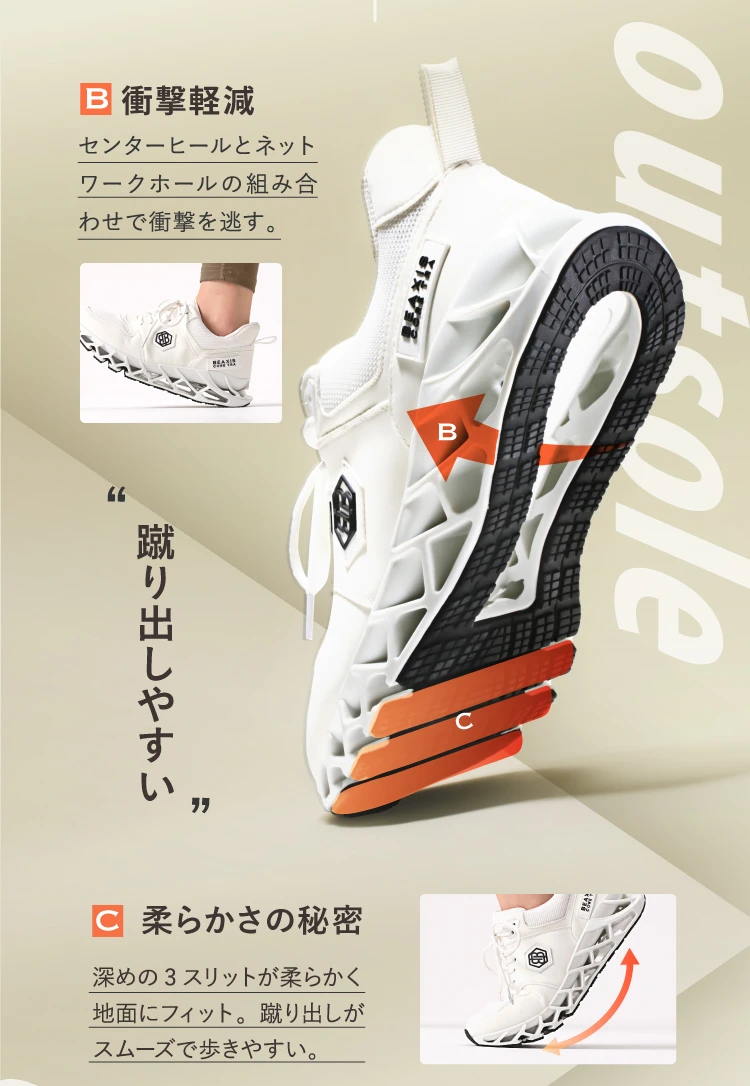 [新品]BEAXIS ホワイト スニーカー 26.5~27.0 3L 新品]BEAXIS ホワイト スニーカー 26.5~27.0 3L ビーアクシス