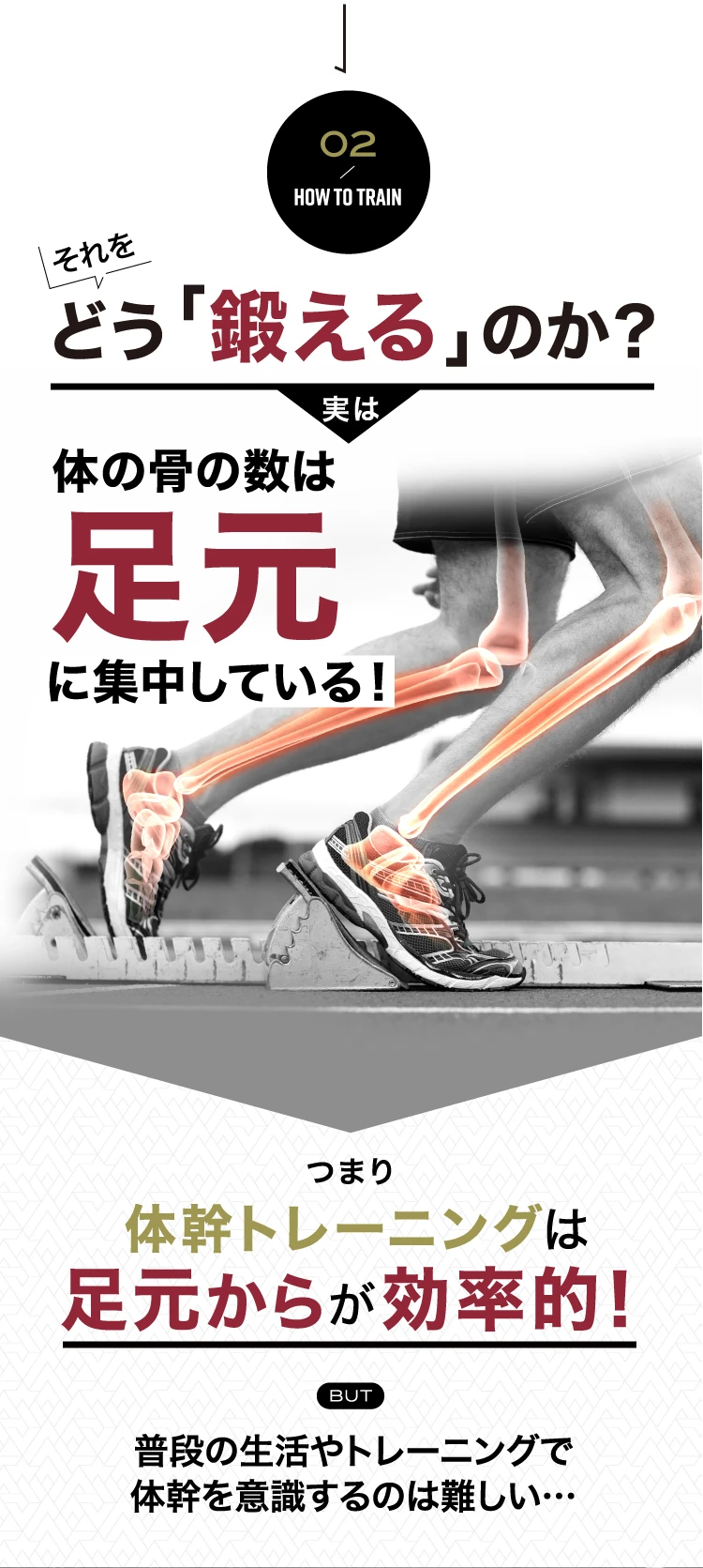 それをどう鍛えるのか？実は骨の数は足元に集中している！