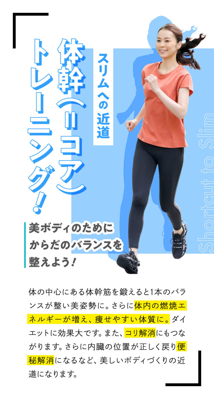 スリムへの近道、体幹(コア)トレーニング
