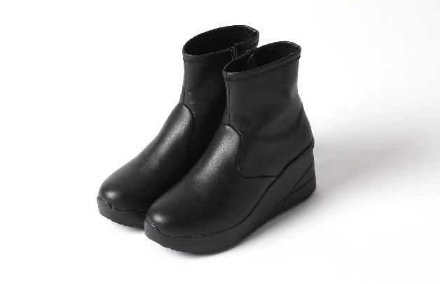 BEAXIS サイドゴアブーツ ブラック Knitタイプ BEAXIS サイドゴアブーツ ブラック Knitタイプ