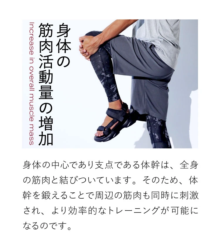 全身の筋肉活動量の増加