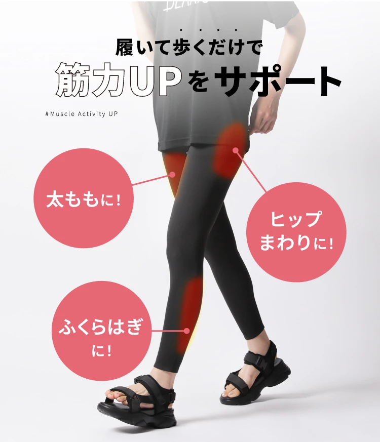 履いて歩くだけで筋力UPをサポート