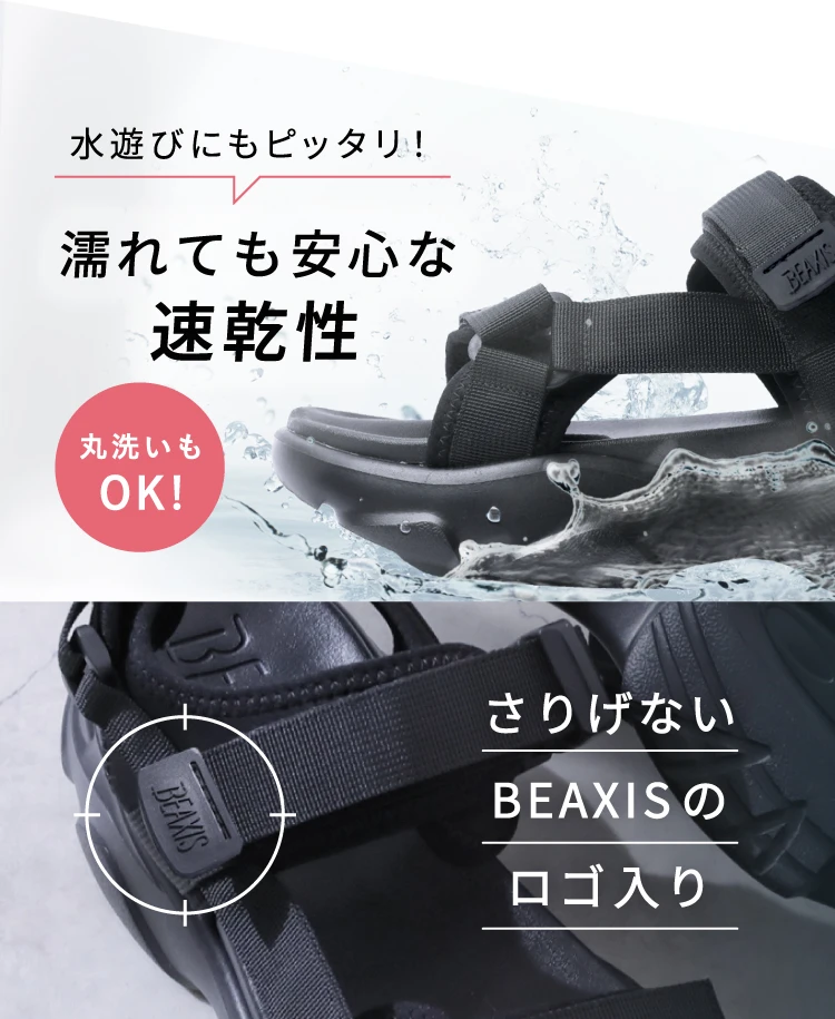 楽天市場】コアアクティブサンダル スポーツタイプ BEAXIS