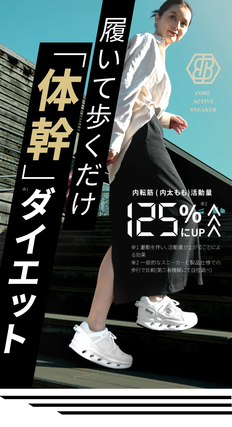 履いて歩くだけで「体幹」ダイエット