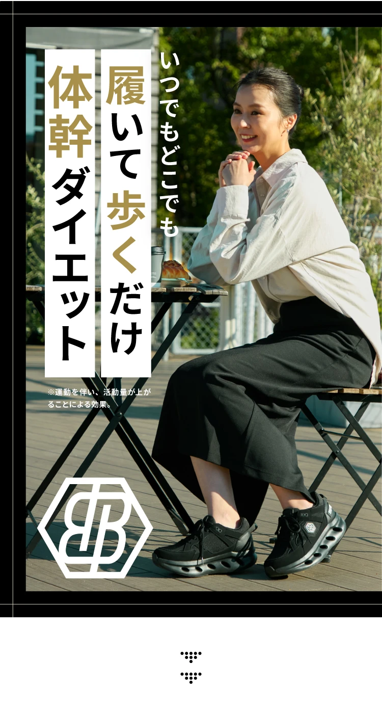 いつでもどこでも履いて歩くだけで体幹ダイエット