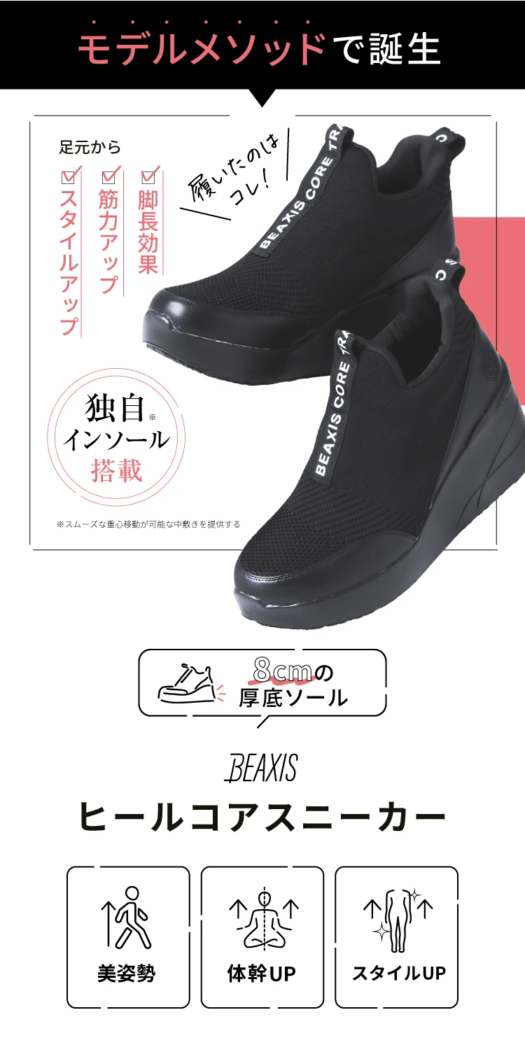 ウエイトコアハイカットスニーカー BEAXIS(ビーアクシス) | amepla