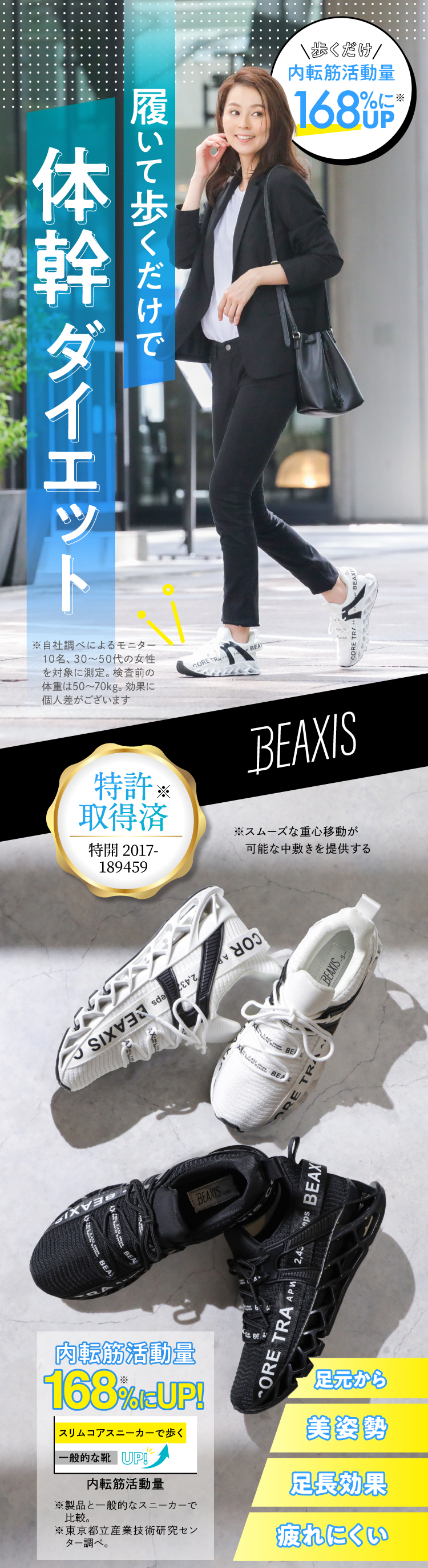 履いて歩くだけで体幹ダイエット