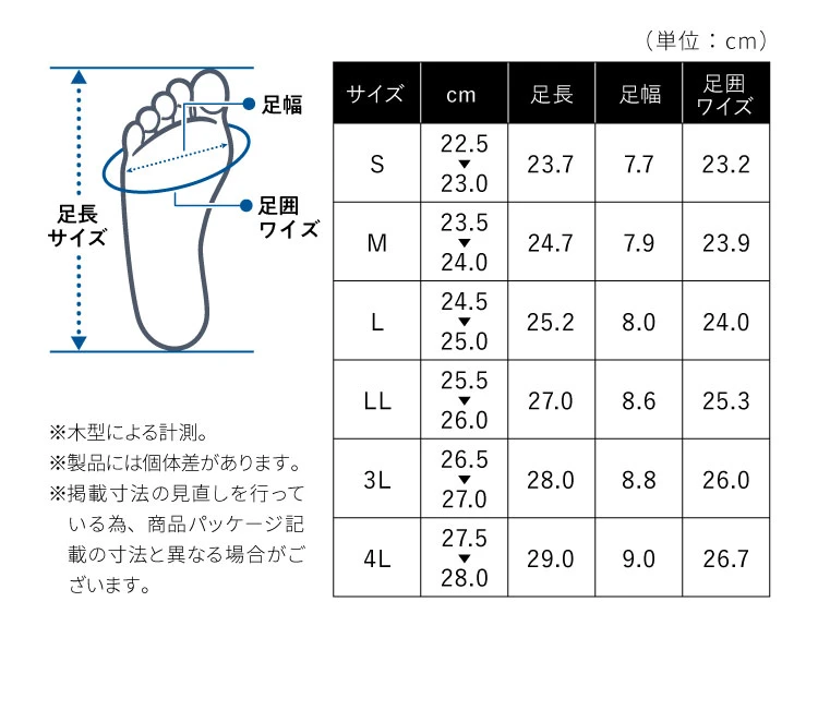 サイズ展開