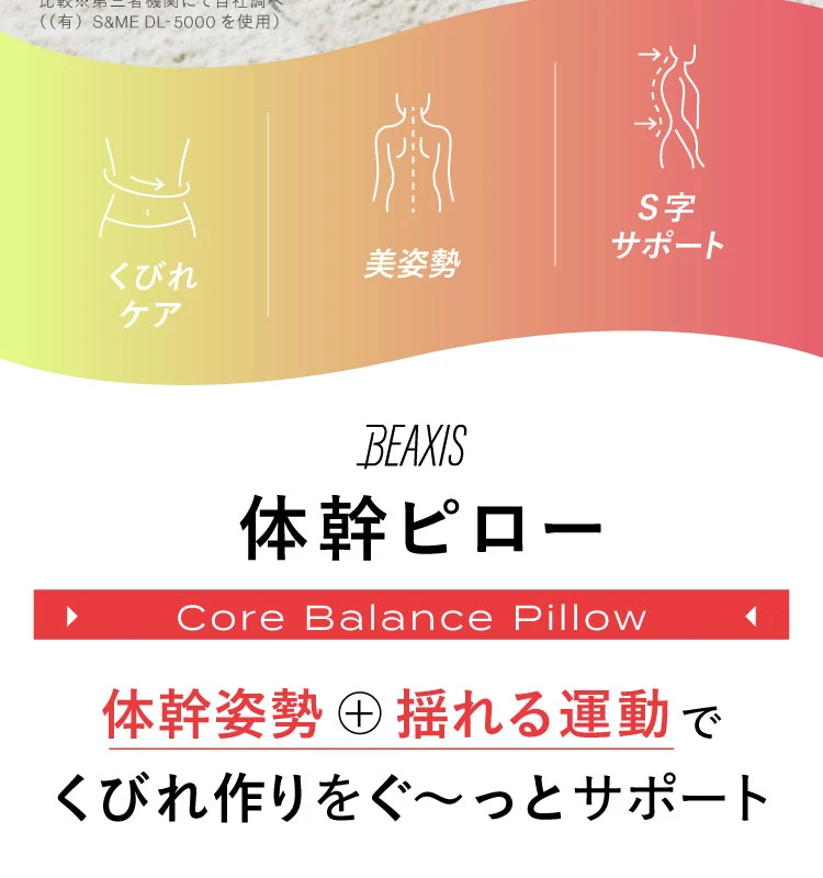 BEAXIS 体幹ピロー 体幹姿勢＋揺れる運動でくびれ作りをぐ～っとサポート