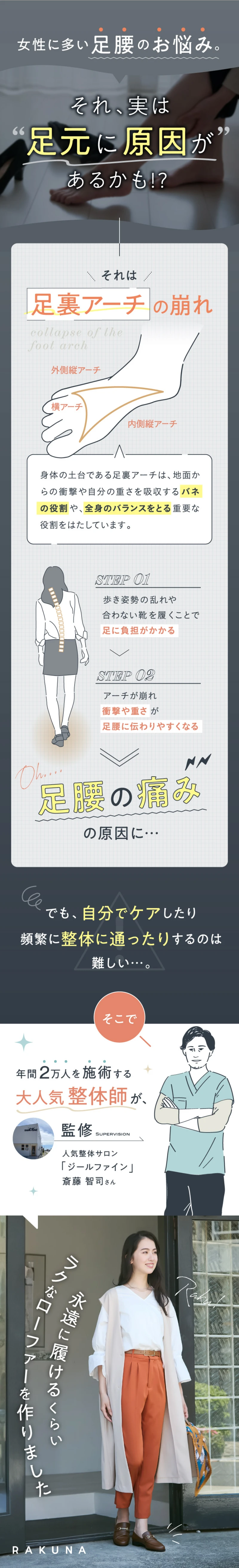 足腰のお悩みは足元に原因があるかも