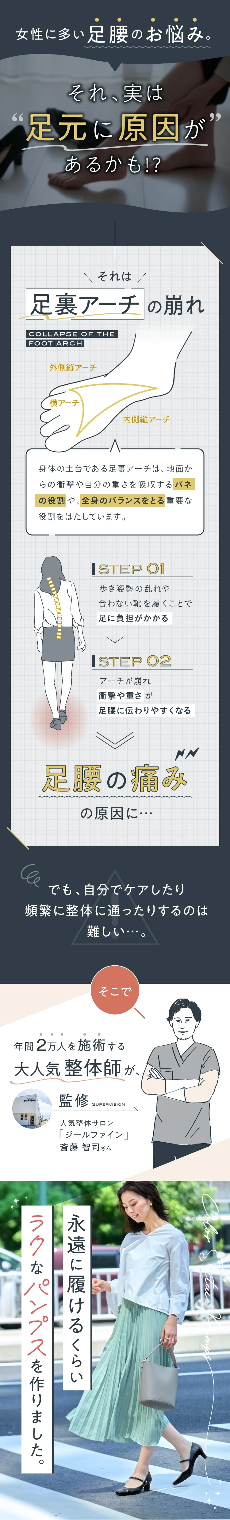 女性に多い足腰のお悩み　それ、実は足元に原因があるかも！？