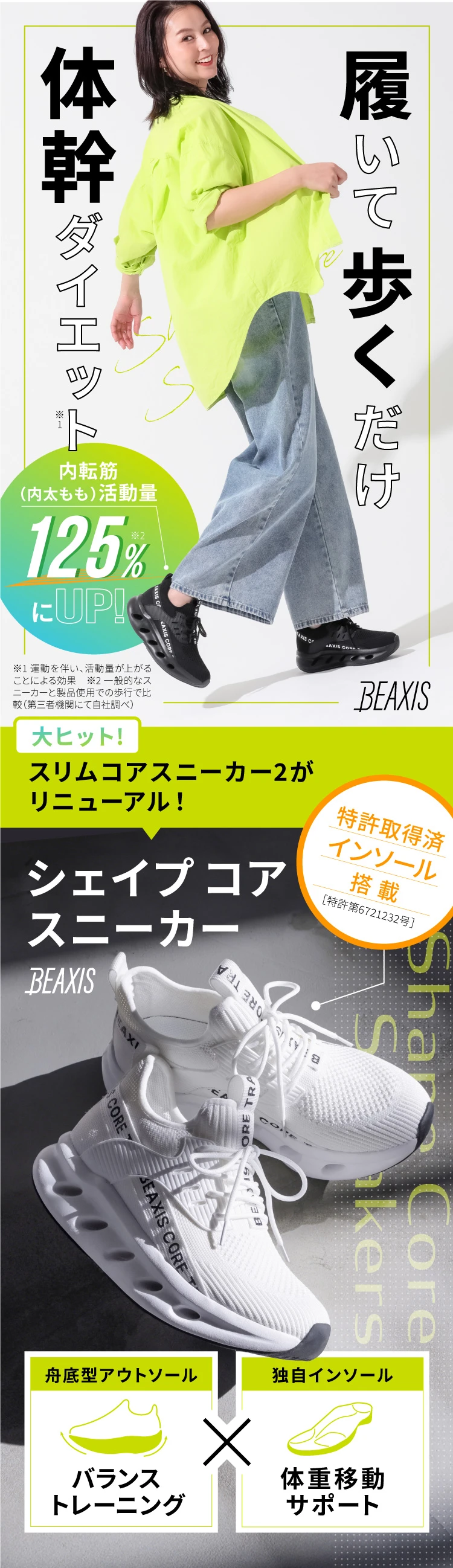 履いて歩くだけ 体幹ダイエット