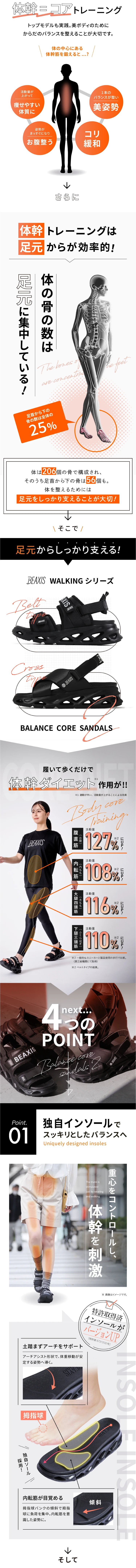 体幹トレーニングは足元からが効果的