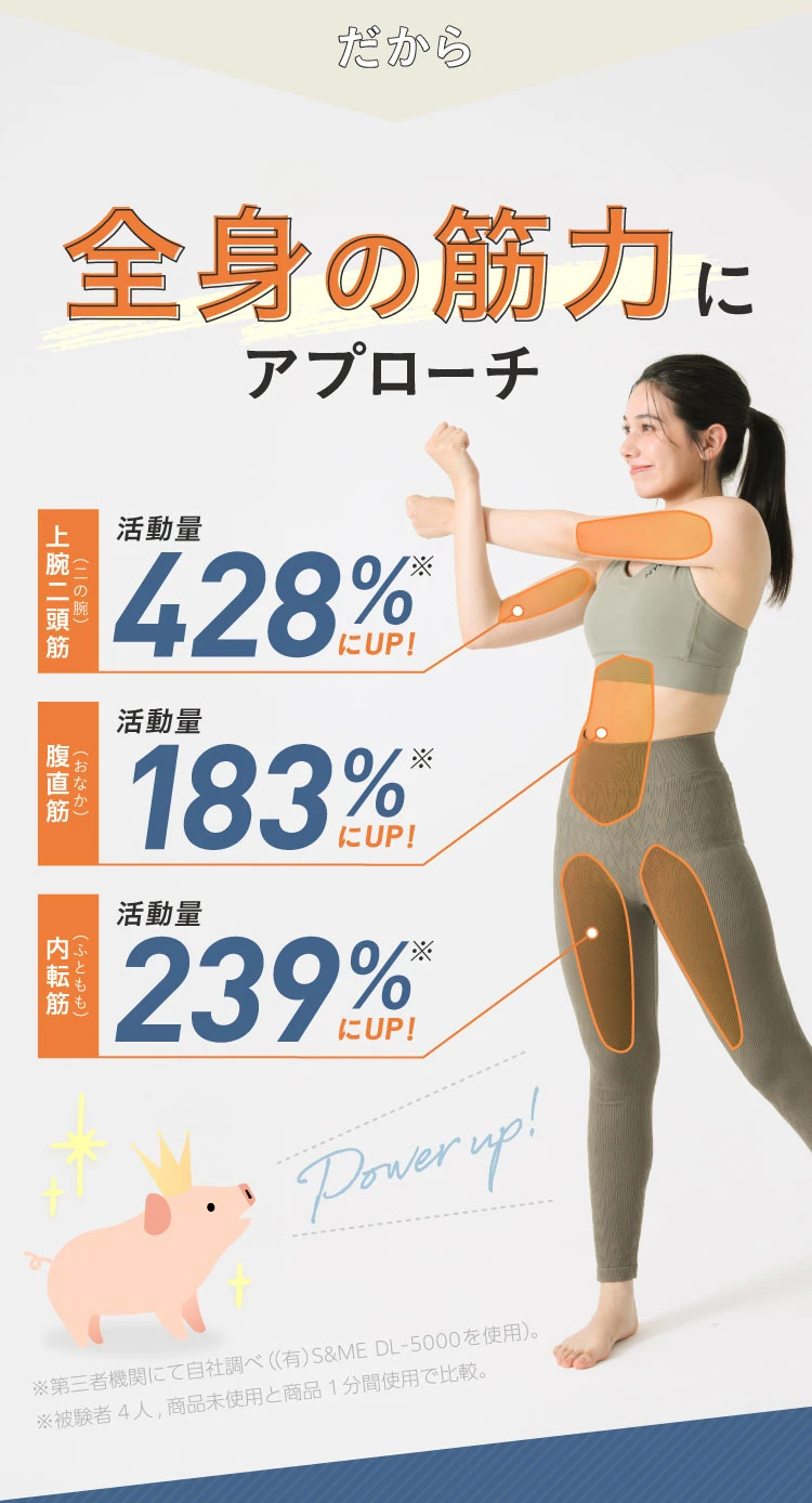 全身の筋力にアプローチ