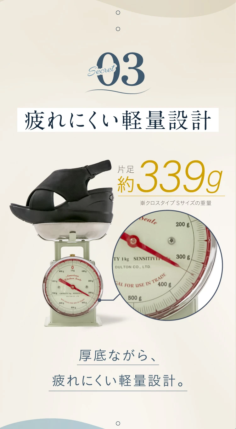 point3 疲れにくい軽量設計