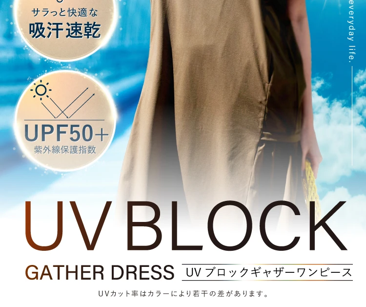 UVブロックギャザーワンピース PLANET SURF(プラネットサーフ