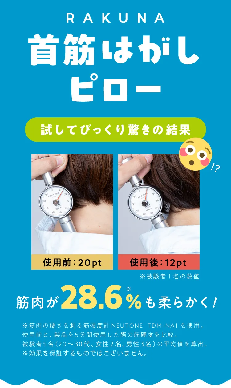 試してびっくり驚きの筋肉が28.6％も柔らかくなる結果に！