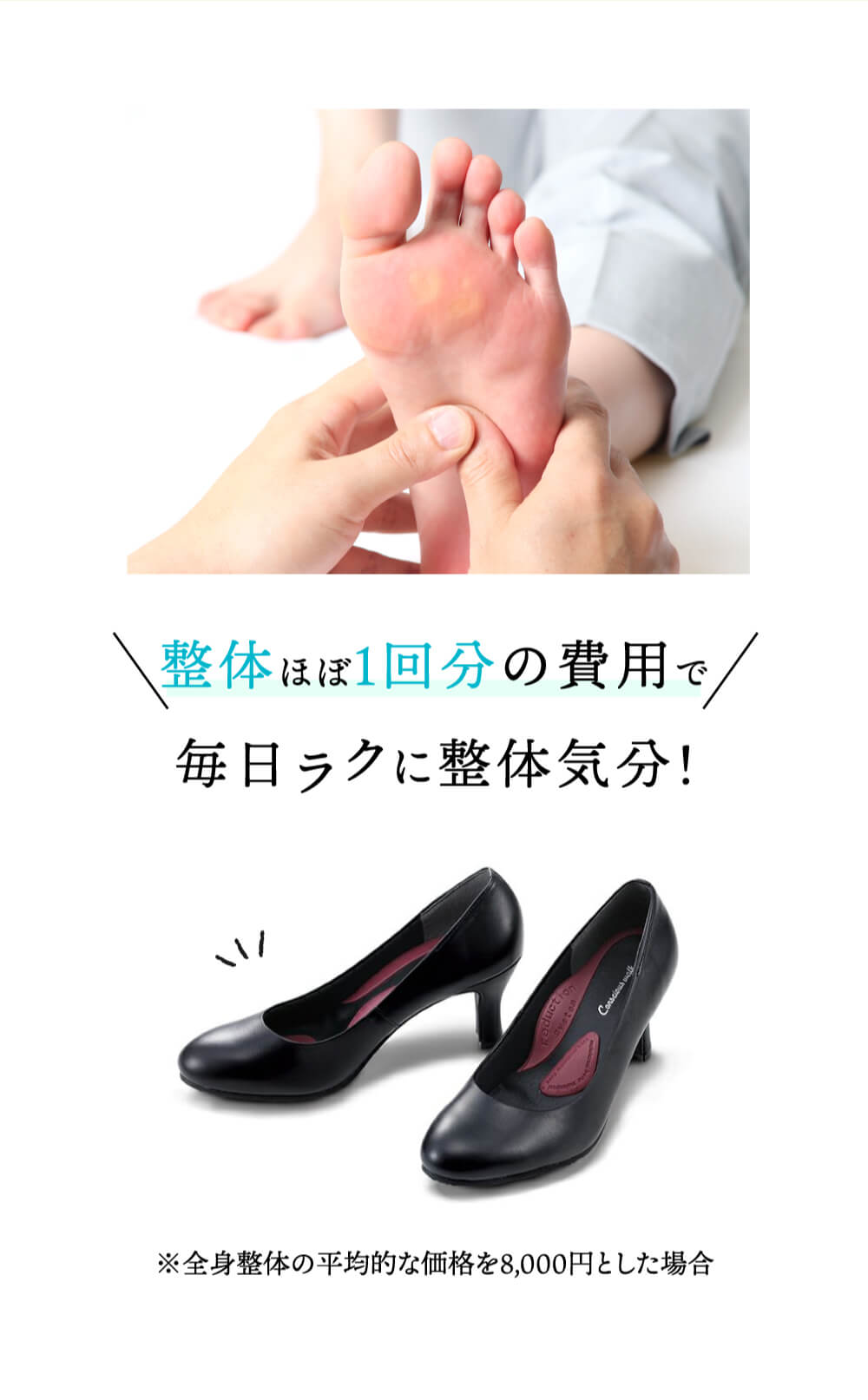 整体ほぼ一回分の費用で毎日ラクに整体気分