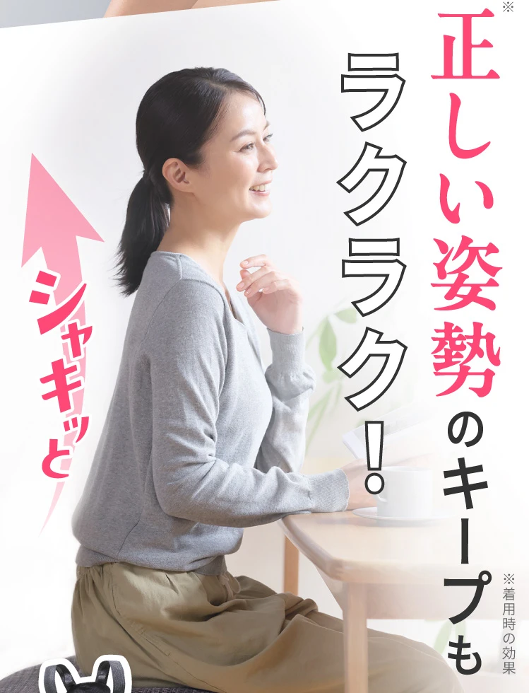 正しい姿勢のキープもラクラク！