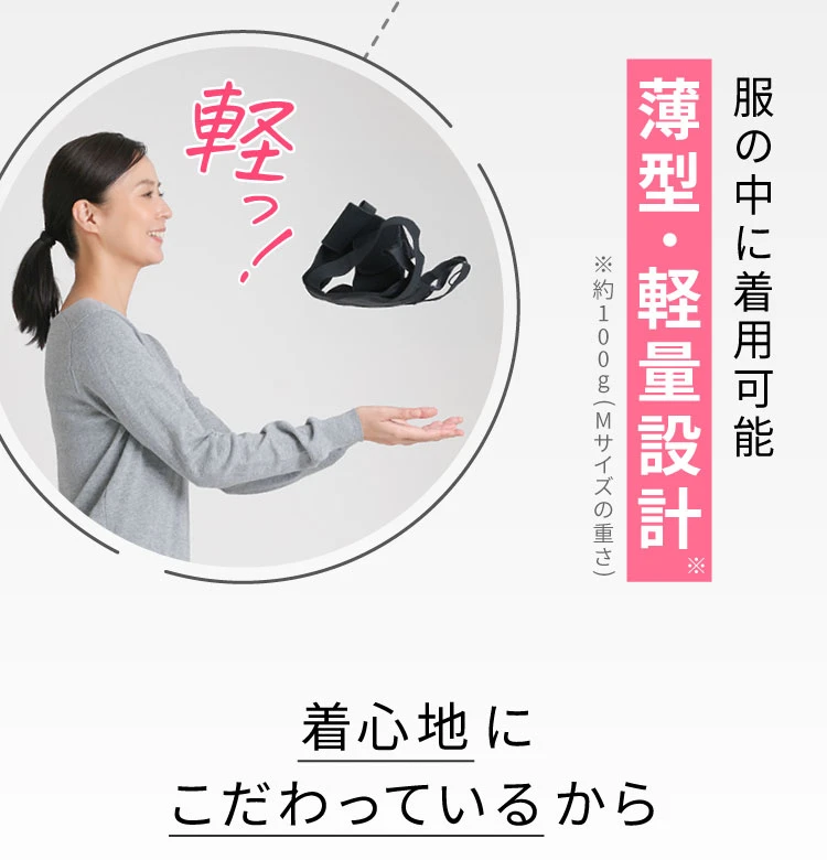 服の中に着用可能