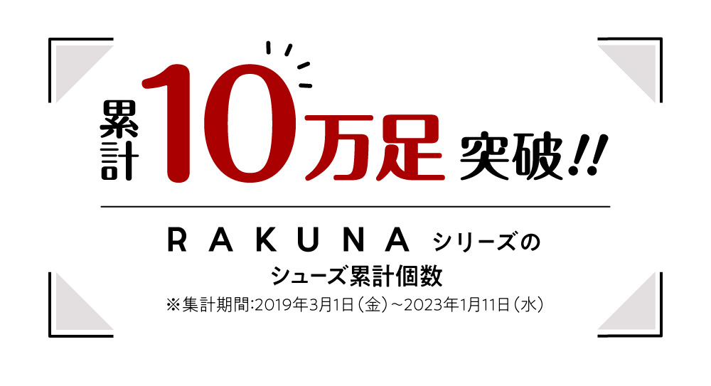 楽天総合ランキング1位、累計2万足突破