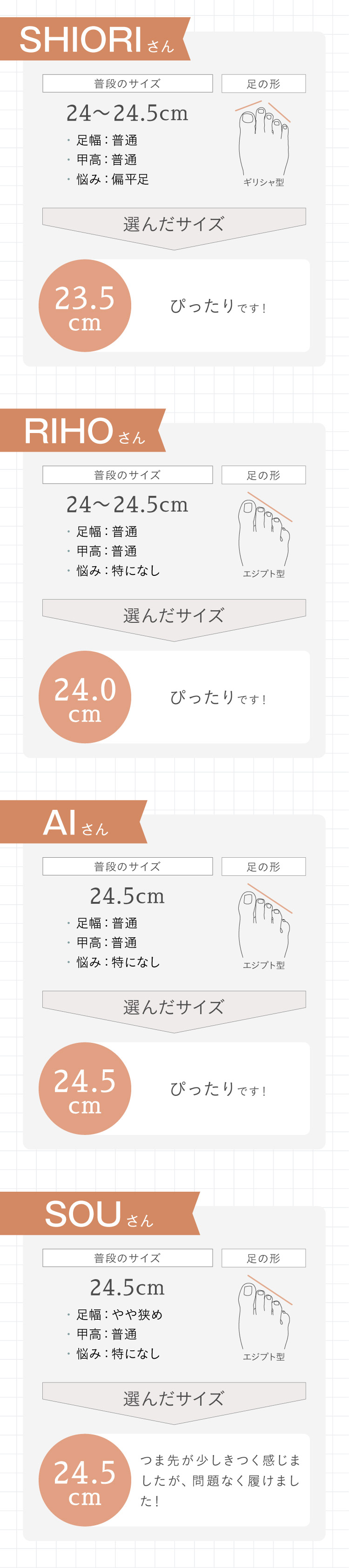 24.0〜24.5cm