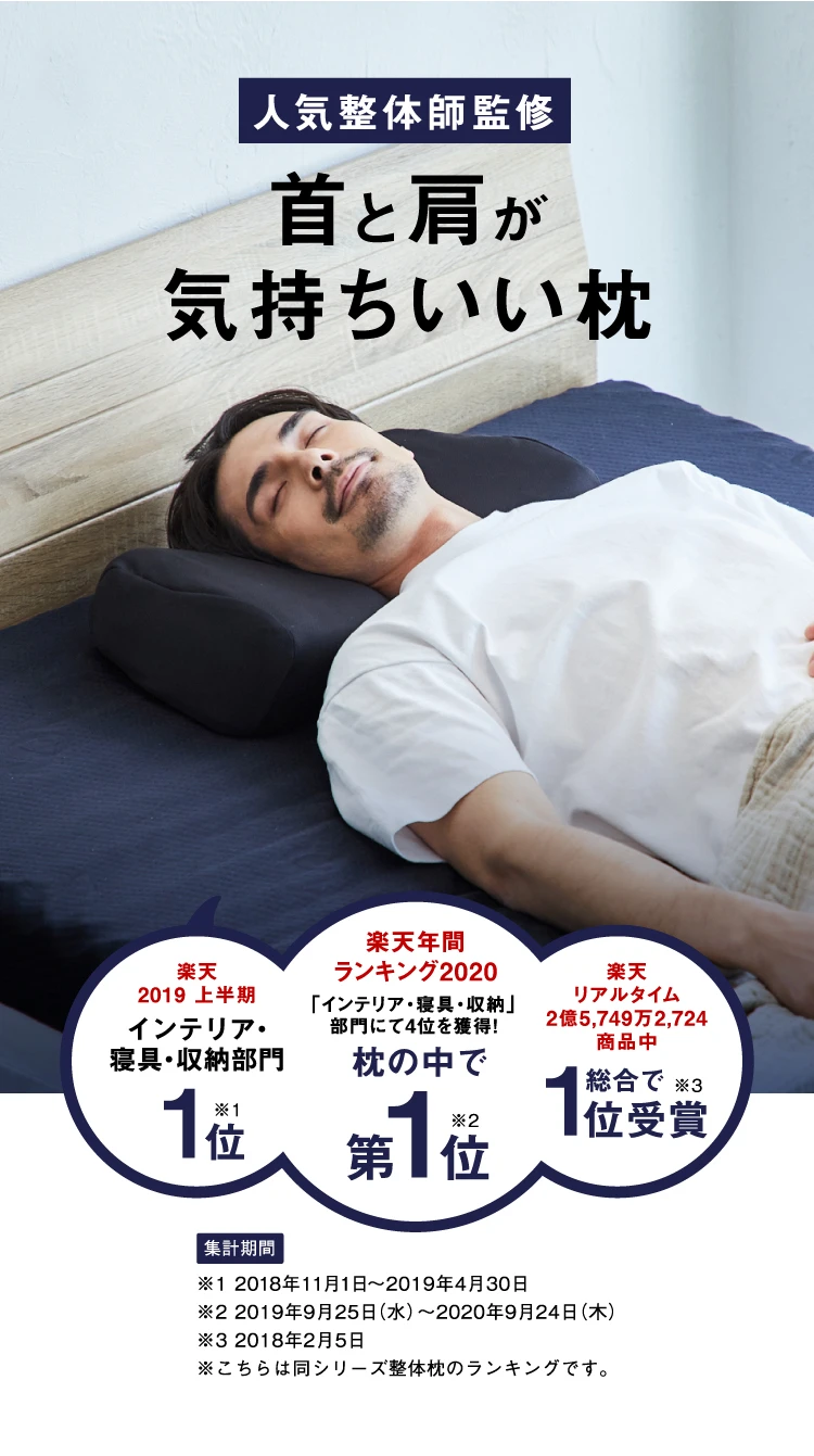 【価格改定】整体枕バックアップ RAKUNA(ラクナ) 楽天市場】大きい整体枕 RAKUNA ラクナ 枕 肩こり 整体 枕