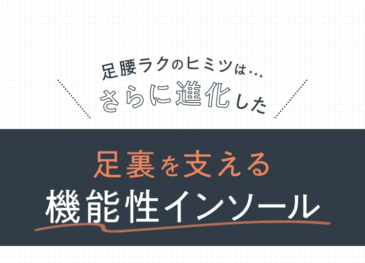 足裏を支える機能性インソール
