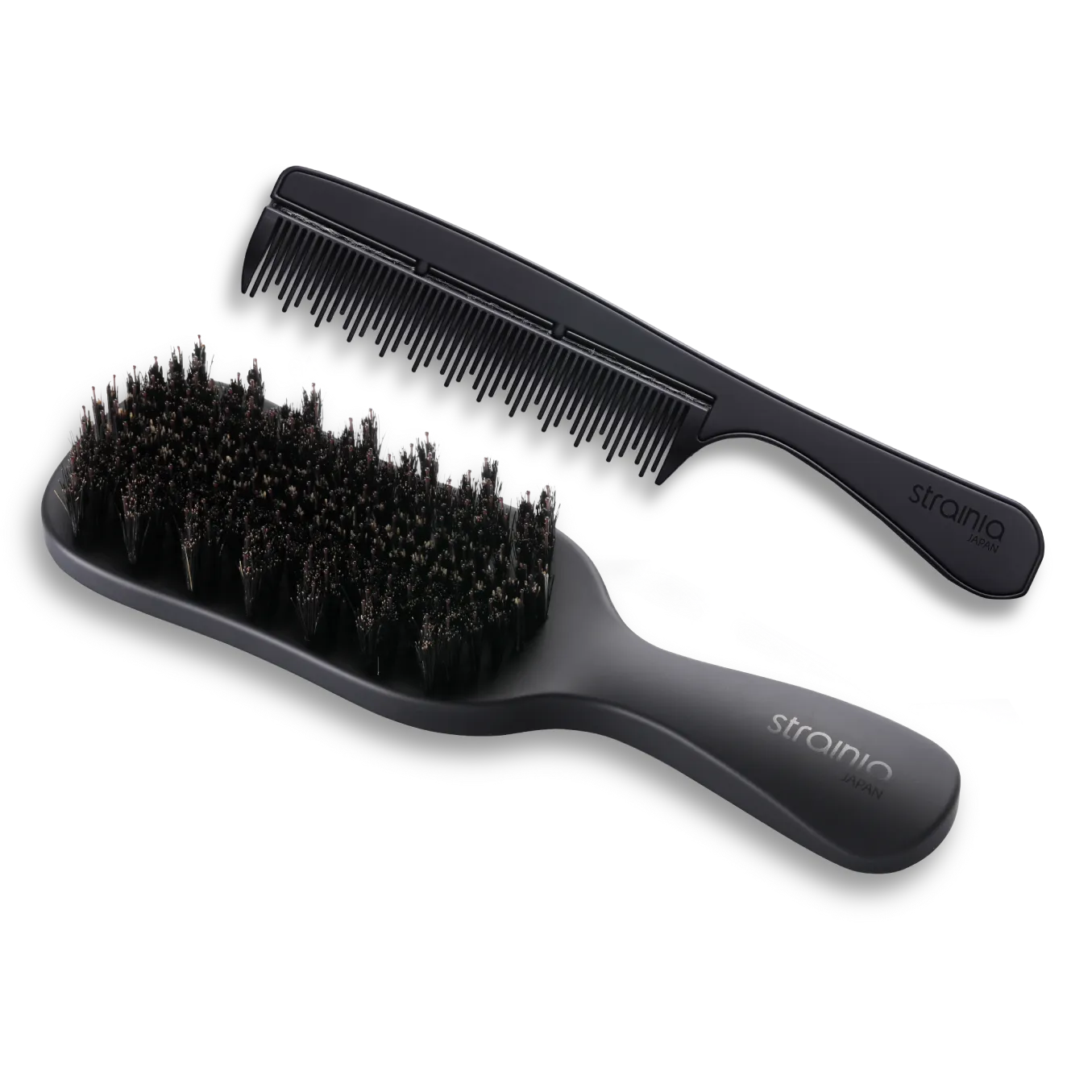 strainia ヘアブラシ・お手入れ用コームセット ブラック ケアストレートコーム / strainia(ヘアブラシ, ヘア・ヘアケアグッズ