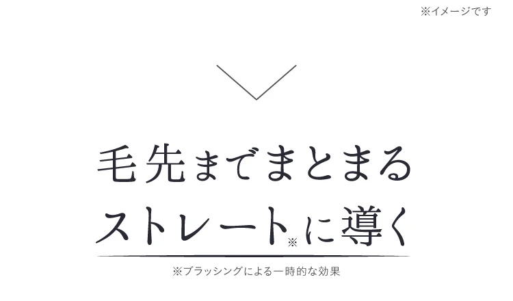 毛先までまとまるストレートに導く