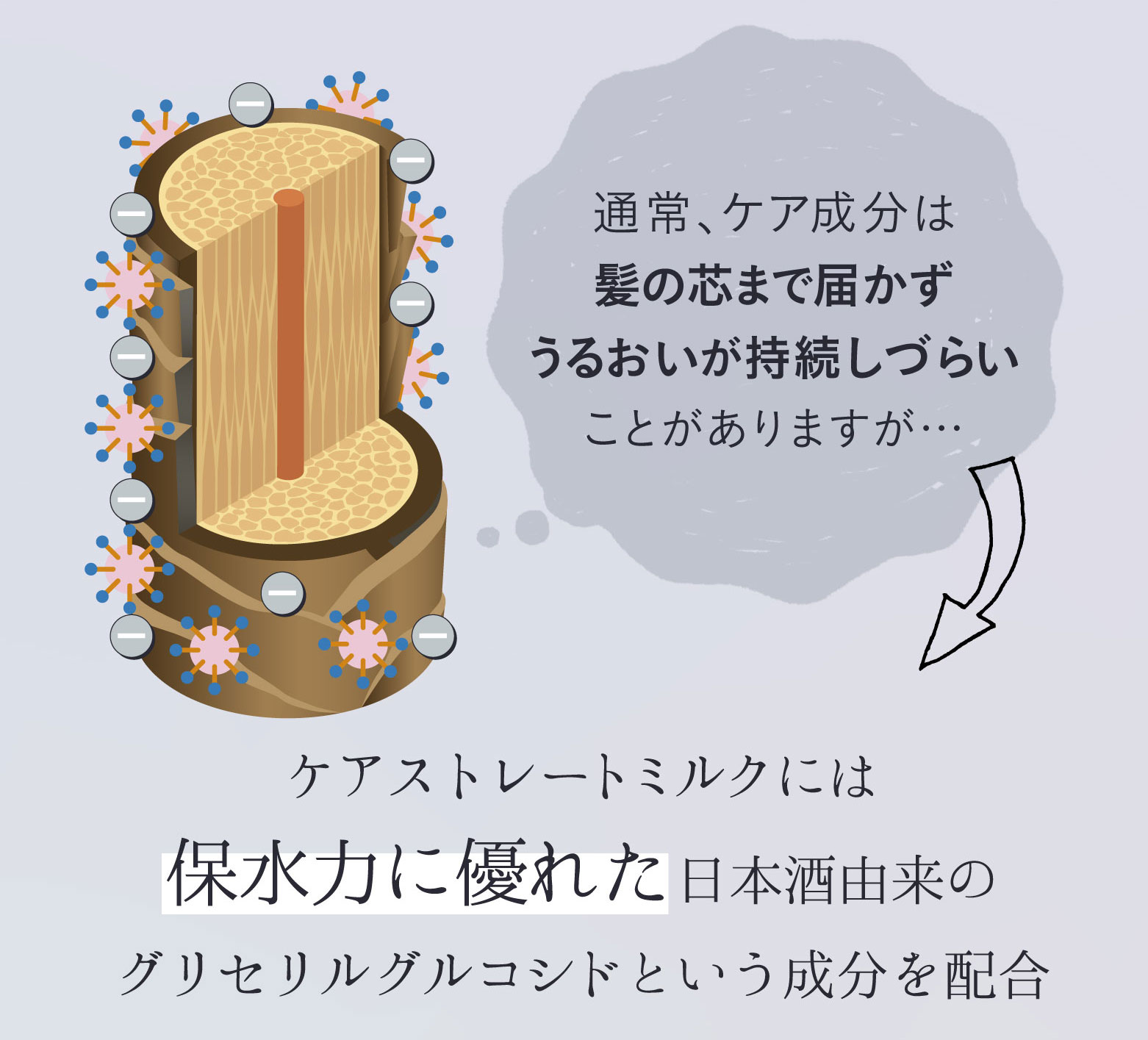 保水に優れた日本酒由来のグリセリルグルコシドを配合