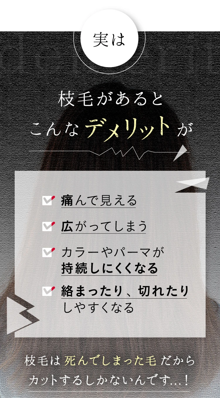 実は枝毛があるとこんなデメリットが