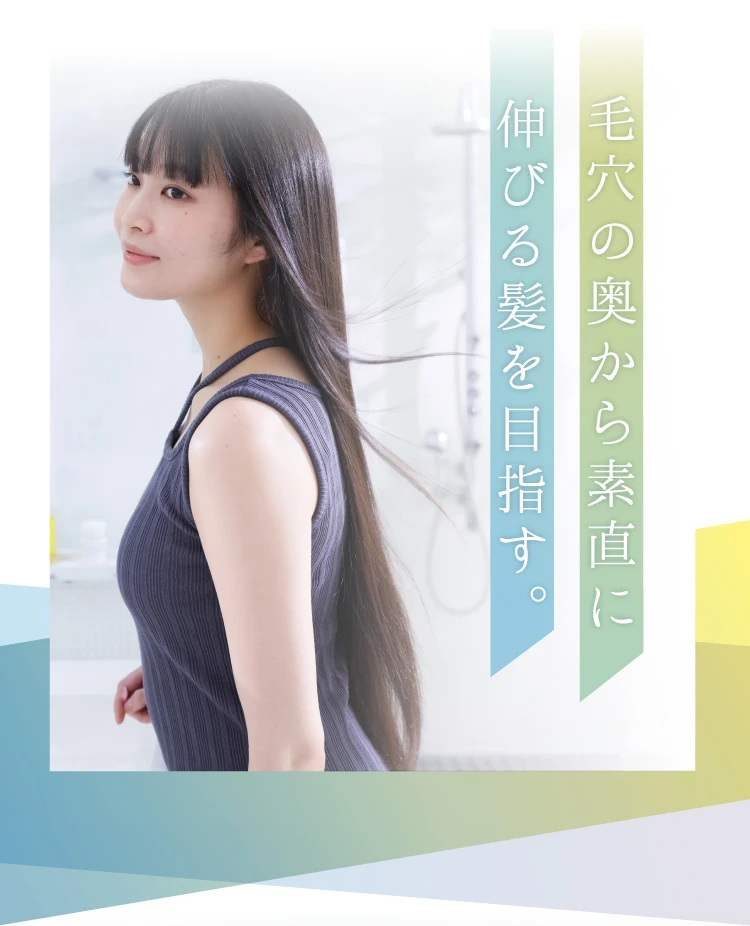 毛穴の奥から素直に伸びる髪を目指す