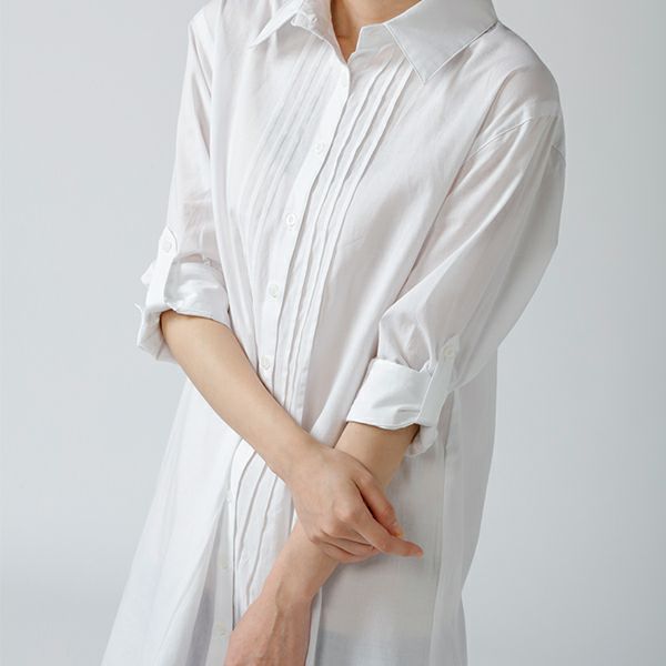 UV&DRYチュニックシャツ(ホワイト) 着用画像 アップ