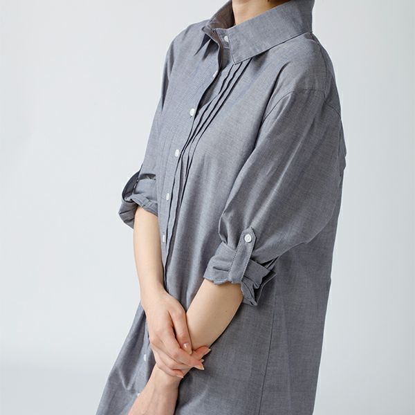 UV&DRYチュニックシャツ(ネイビー) 着用画像 アップ