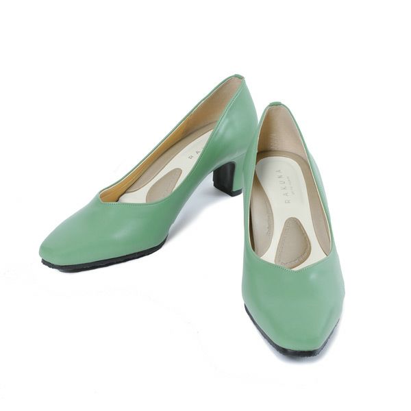 カラー整体パンプス 5cmヒール（グリーン）