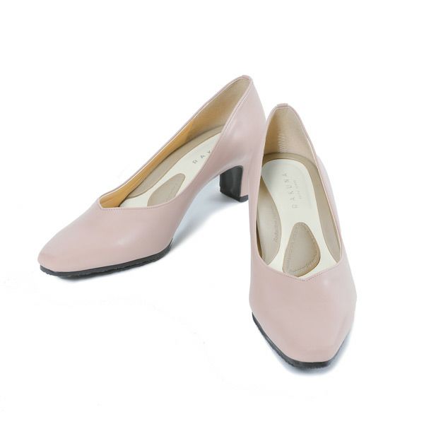 カラー整体パンプス 5cmヒール（ピンクベージュ）