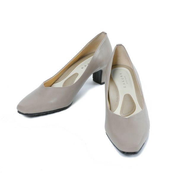 カラー整体パンプス 5cmヒール（グレージュ）