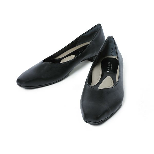 カラー整体パンプス ローヒール(ブラック)