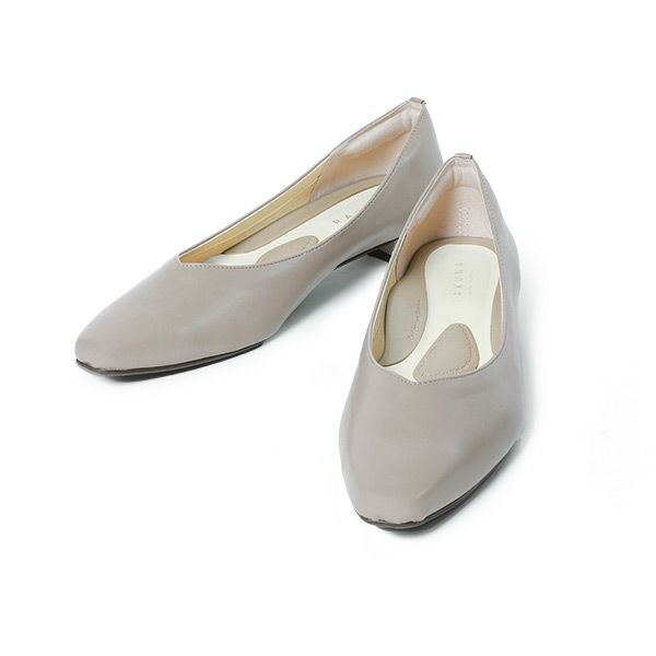 カラー整体パンプス ローヒール(グレージュ)
