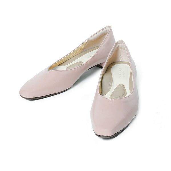 カラー整体パンプス ローヒール(ピンクベージュ)